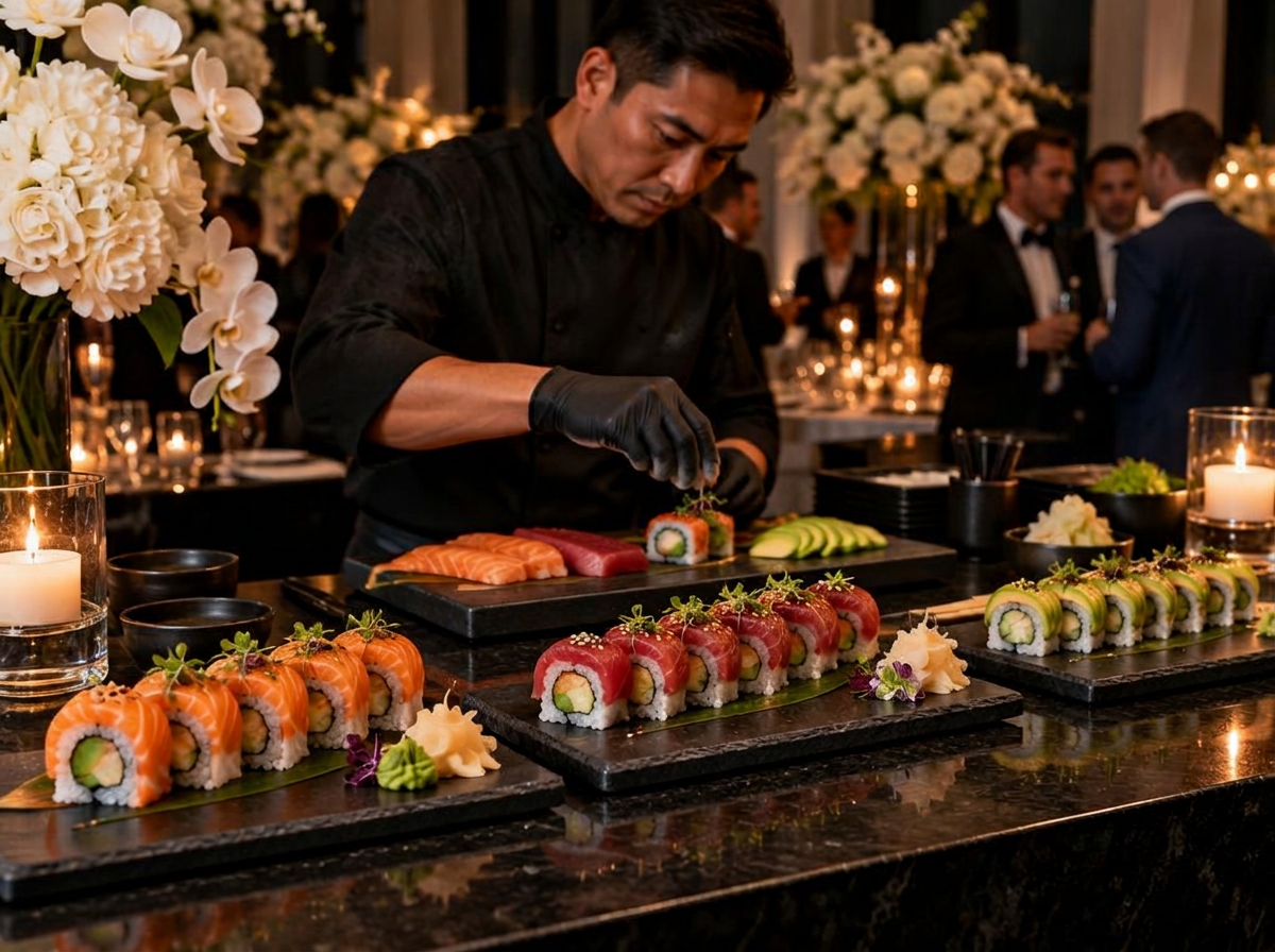 Custom Live Sushi Bar sushi catering concept